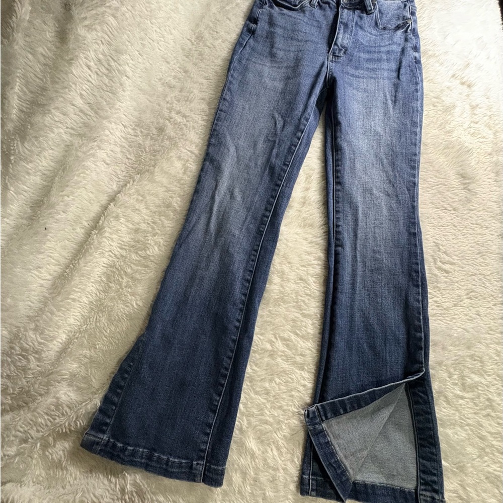 JUDY BLUE high-rise stretch bootcut side vent jeans, size 5/27